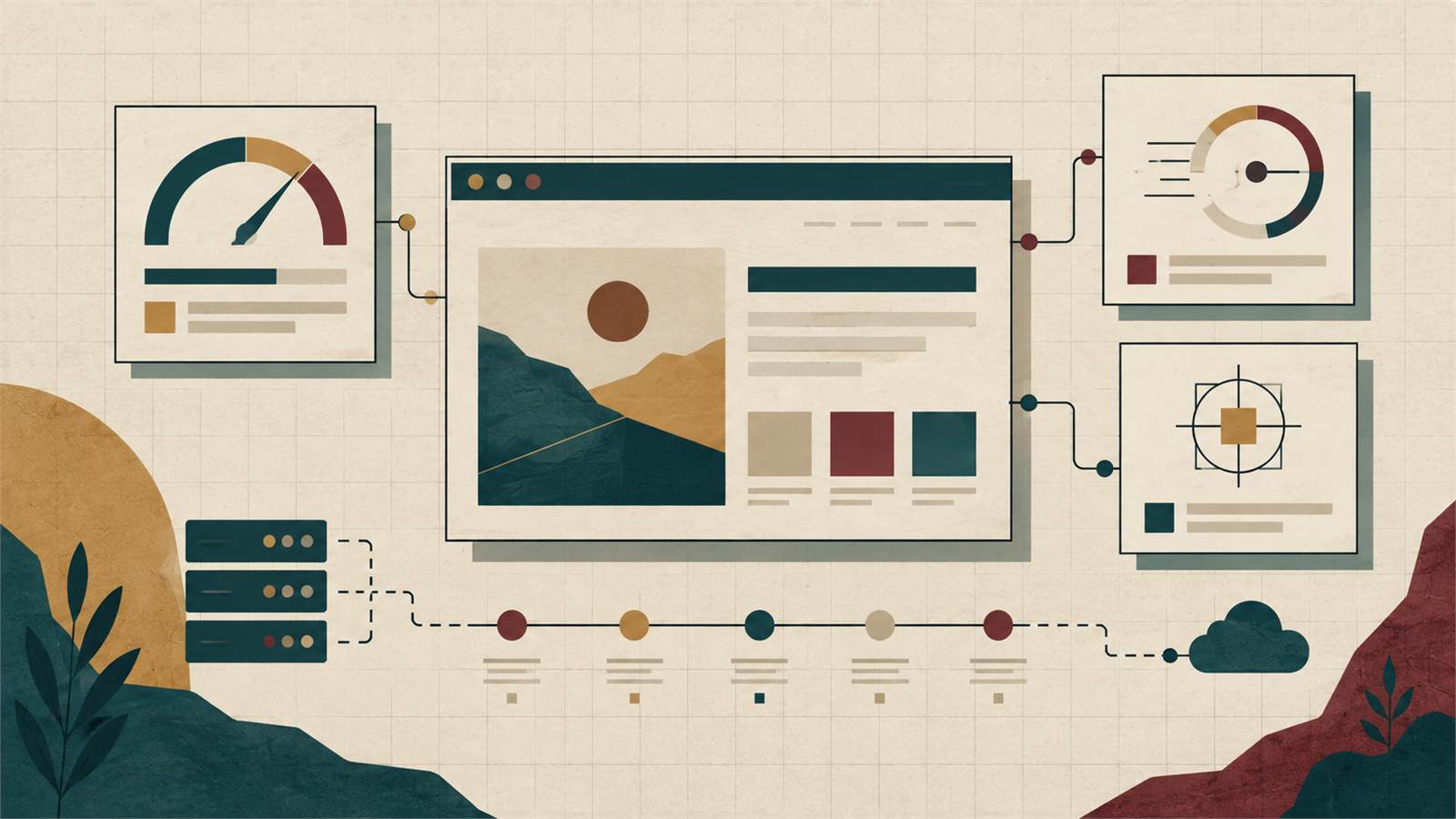 Performance dashboard illustration for Core Web Vitals